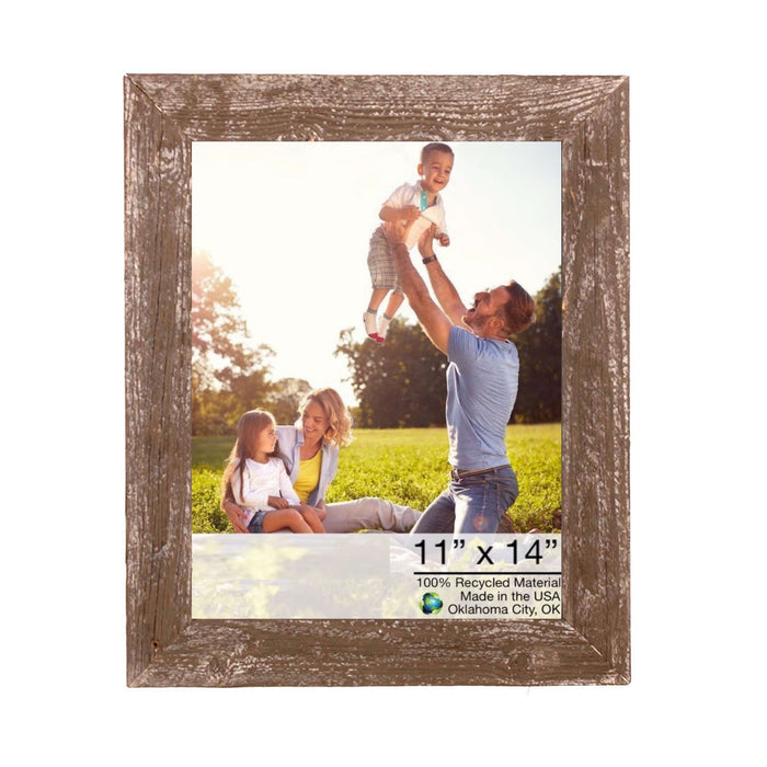 Rustic Espresso Wood Picture Frame With Plexiglass Holder | 11"x14"