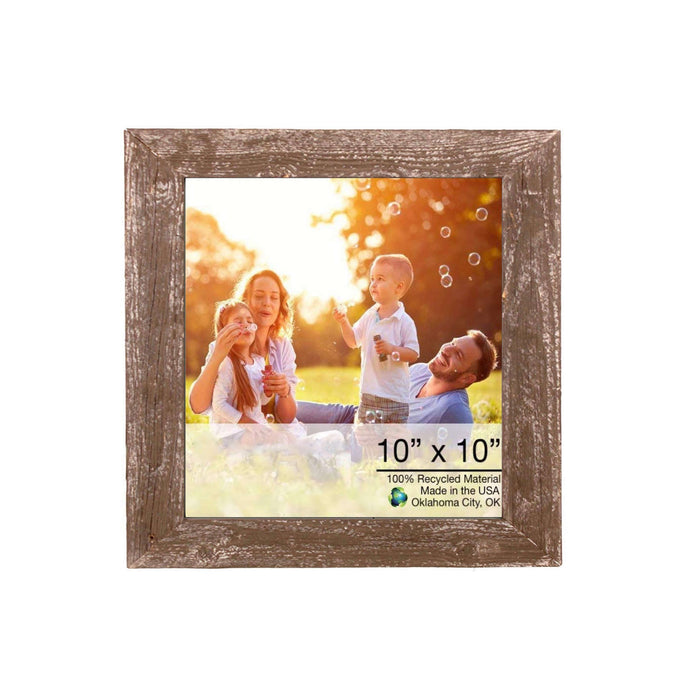 Rustic Farmhouse Brown Wood Frame | 10"x10"