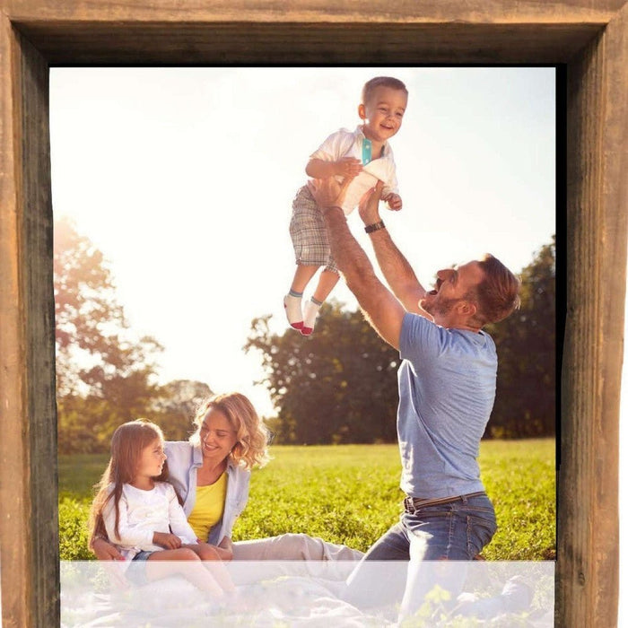 Rustic Farmhouse Dark Gray Wood Shadow Box Frame | 10"x10"