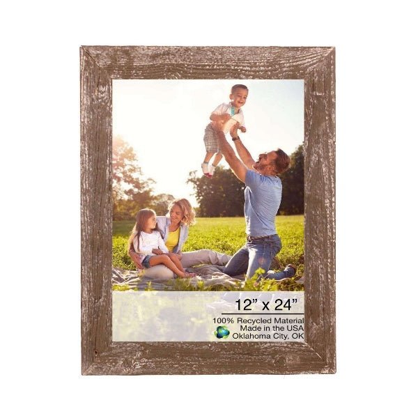 Rustic Farmhouse Espresso Wood Frame | 12"x24"