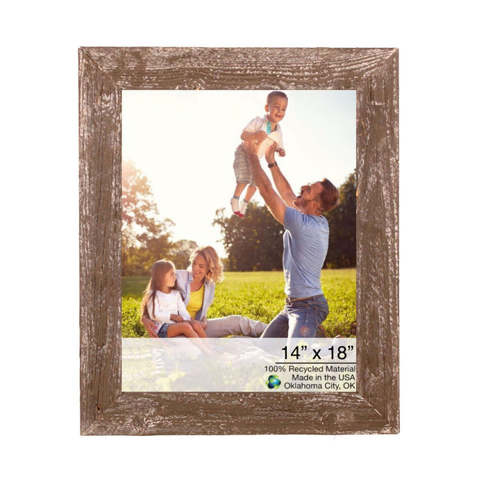 Rustic Farmhouse Espresso Wood Frame | 14"x18"