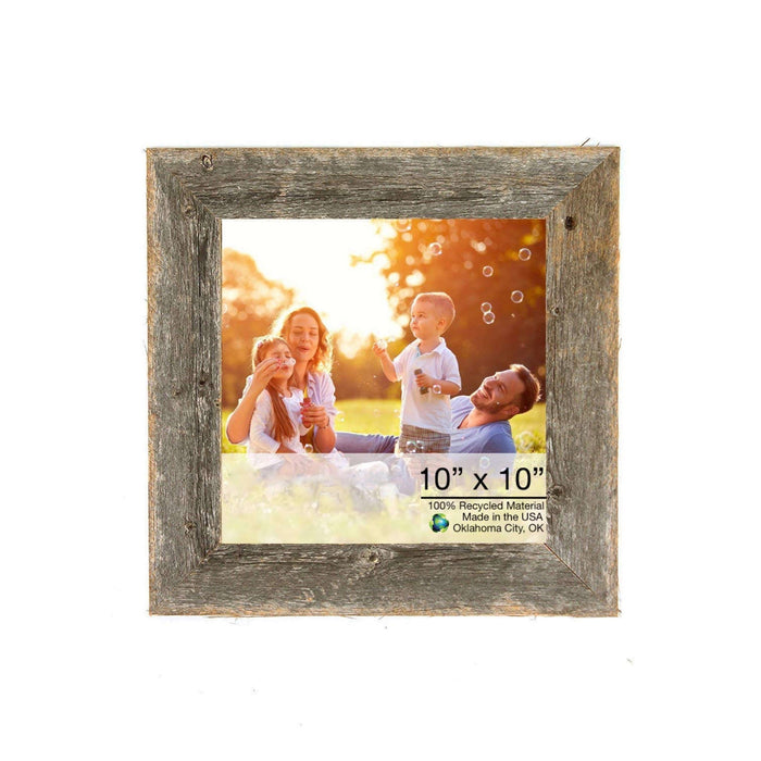 Rustic Farmhouse Gray Wood Frame | 10"x10"