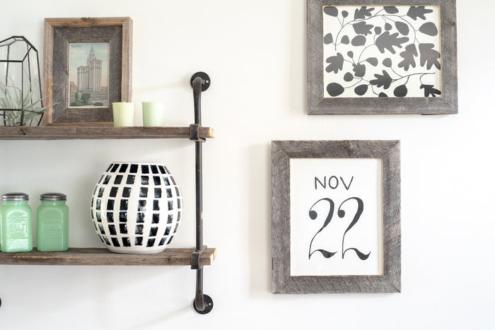 Rustic Farmhouse Gray Wood Frame | 12"x24"