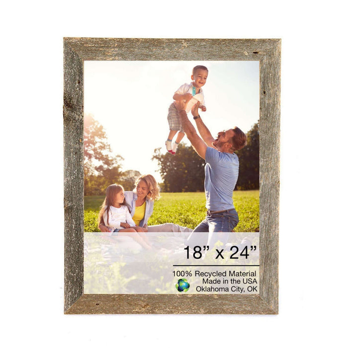 Rustic Farmhouse Gray Wood Frame | 18"x24"