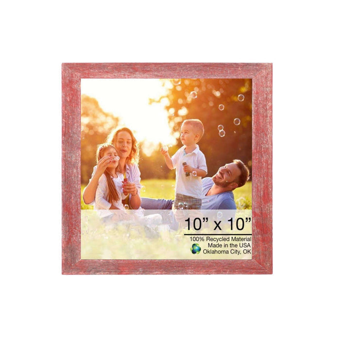 Rustic Farmhouse Red Wood Frame | 10"x10"
