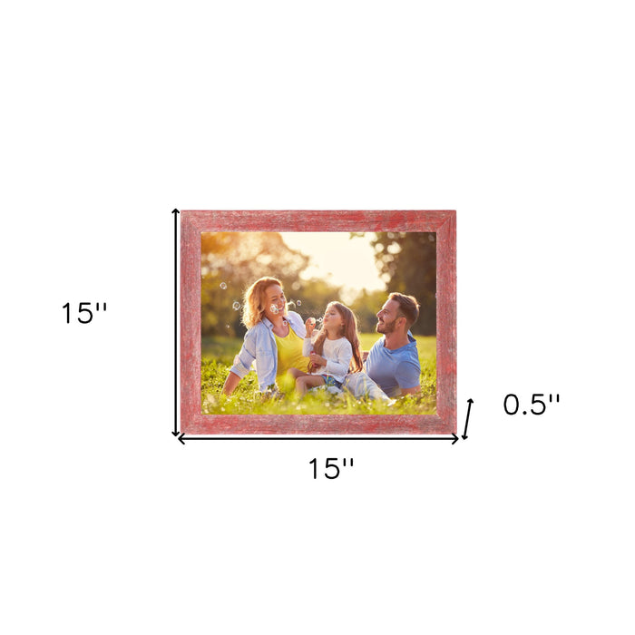 Rustic Farmhouse Red Wood Frame | 12"x12"