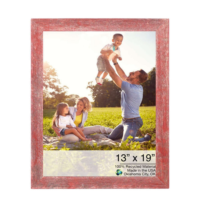 Rustic Farmhouse Red Wood Frame | 13"x19"