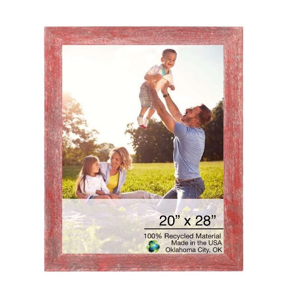 Rustic Farmhouse Red Wood Frame | 20"x28"