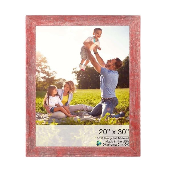 Rustic Farmhouse Red Wood Frame | 20"x30"
