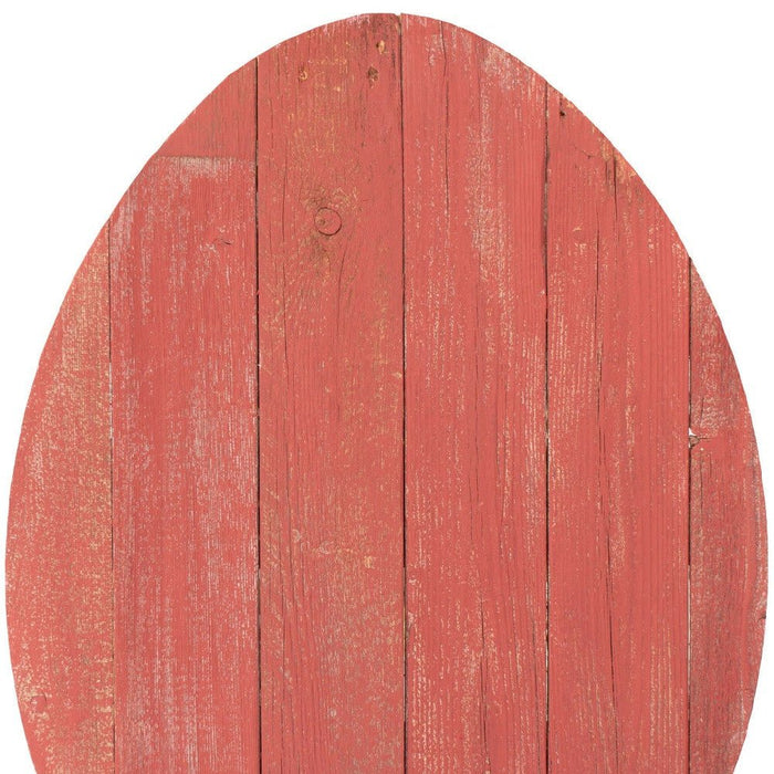 Rustic Farmhouse Red Wood Large Egg | 18"x24"