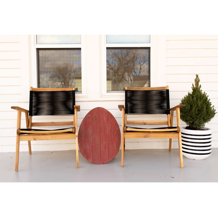 Rustic Farmhouse Red Wood Large Egg | 18"x24"