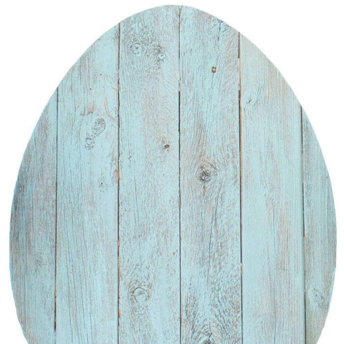 Rustic Farmhouse Turquoise Wooden Large Egg | 14"x18"
