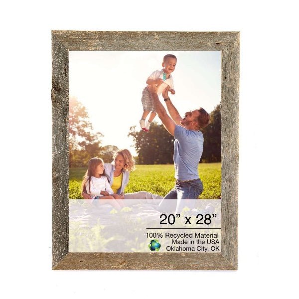 Rustic Farmhouse Weathered Gray Wood Frame | 20"x28"