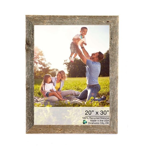 Rustic Farmhouse Weathered Gray Wood Frame | 20"x30"