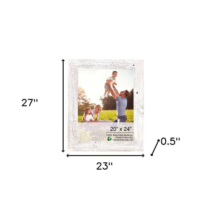 Rustic Farmhouse White-Wash Wood Frame | 20"x24"