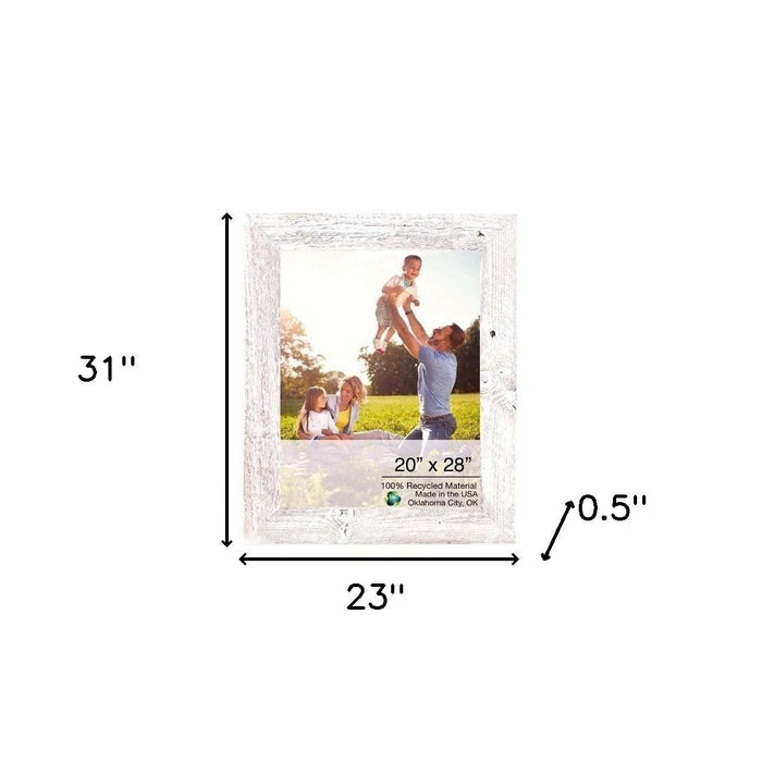 Rustic Farmhouse White-Wash Wood Frame | 20"x28"
