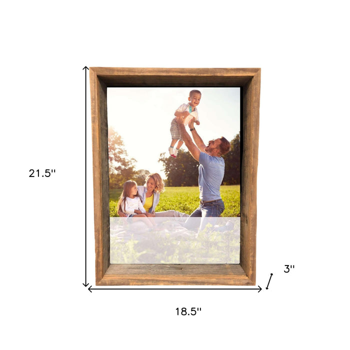 Rustic Gray Wood Shadow Box Frame | 16"x20"