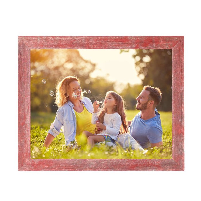 Rustic Red Wood Picture Frame | 14"x18"