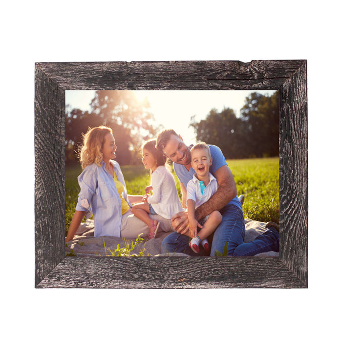 Rustic Smoky Black Grey Wood Picture Frame | 5"x7"
