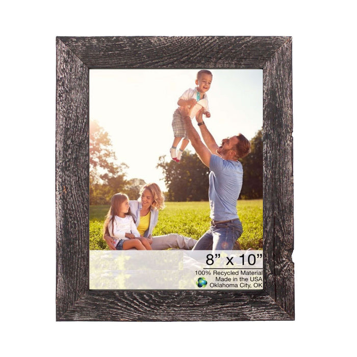 Rustic Smoky Black Wood Picture Frame | 8"x10"