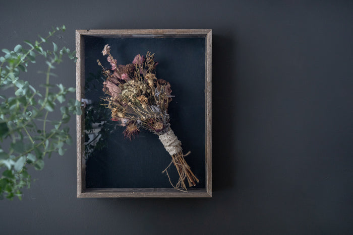 Rustic Weathered Grey Box Picture Frame With Hanger | 11"x14"