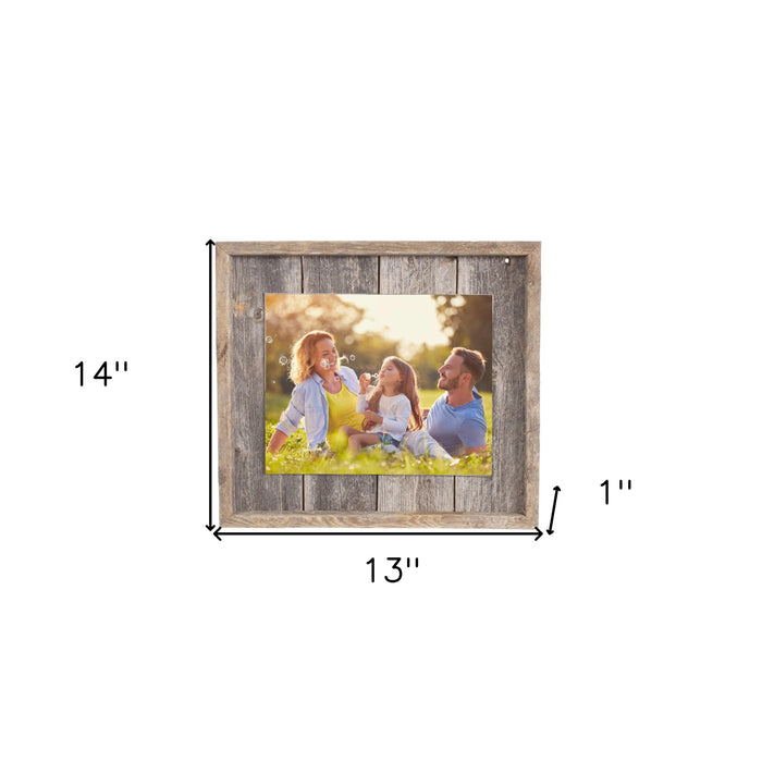 Rustic Weathered Grey Picture Frame With Plexiglass Holder | 8"x10"