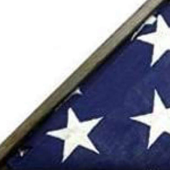Rustic Weathered Grey Reclaimed Wood Triangle Wooden Display Flag Case | 14"x26"