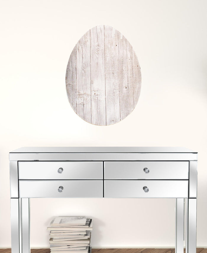 Rustic White Wash Wood Large Egg | 18"x24"