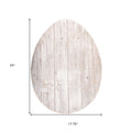 Rustic White Wash Wood Large Egg | 18"x24"