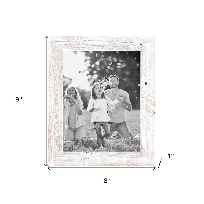 Rustic White-Washed Grey Wood Picture Frame | 6"x6"