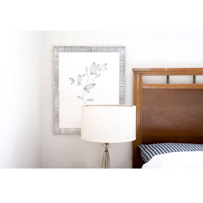 Rustic White-Washed Grey Wood Picture Frame | 8.5"x11"