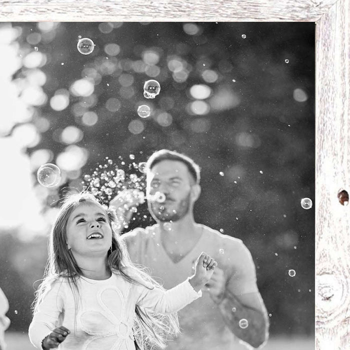 Rustic White-Washed Grey Wood Picture Frame | 8"x8"