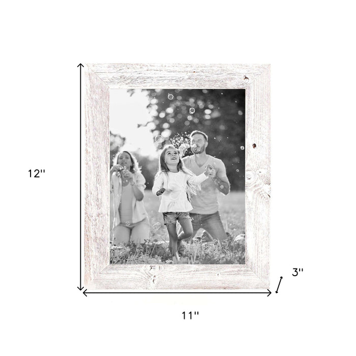 Rustic White-Washed Grey Wood Picture Frame | 8"x8"