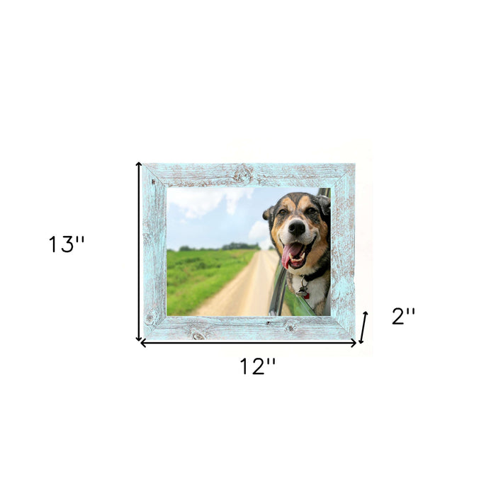 Rustic White-Washed Wood Picture Frame With Plexiglass Holder | 10"x10"
