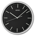 Seiko 12" Sano Metallic Silver & Black Wall Clock