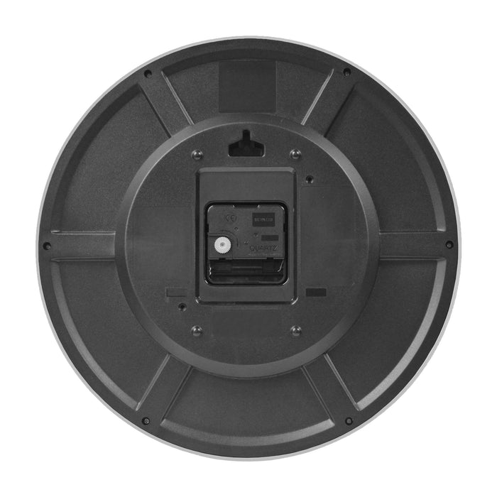 Seiko 12" Sano Metallic Silver & Black Wall Clock