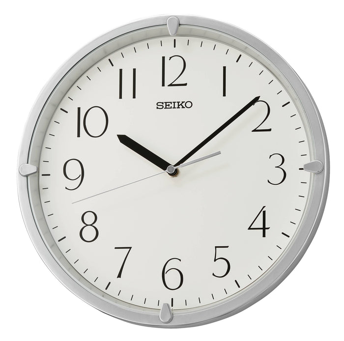 Seiko 12" Silver Kuota Wall Clock