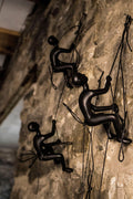 Set Of 3 Black Climbing Man Wall Decor | 3.5"x5.5"