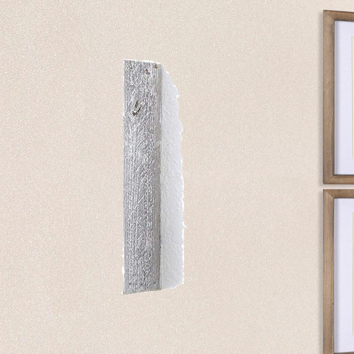 Set Of 3 Square Rustic White Wash Wood Open Box Shelves | Each 12"x12"