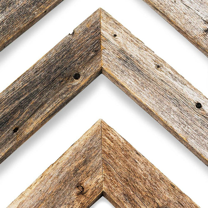 Set Of Three White Wash Reclaimed Wood Chevron Arrows | 3"x10"