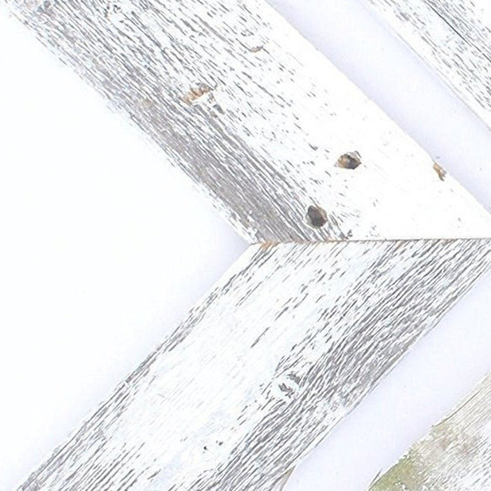 Set Of Three White Wash Reclaimed Wood Chevron Arrows | 3"x10"
