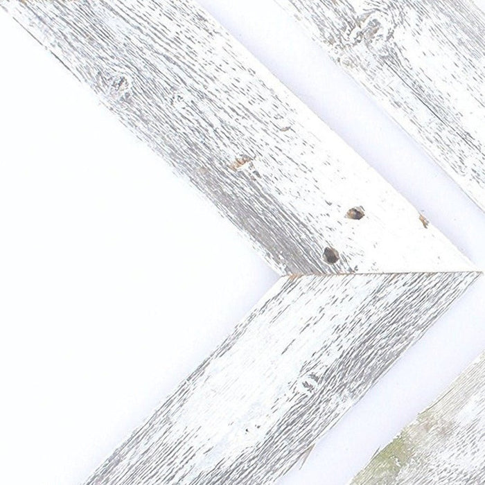 Set Of Three White Wash Reclaimed Wood Chevron Arrows | 3"x10"