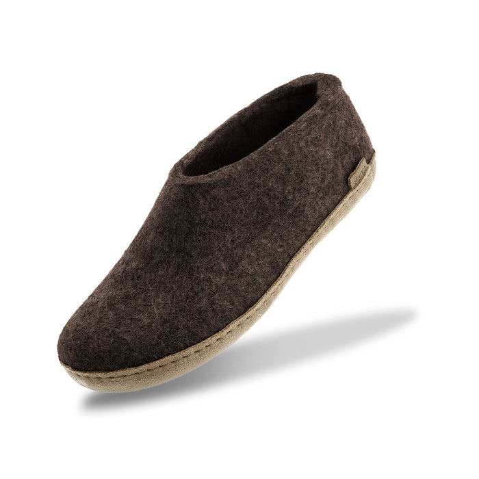 Shoe with leather sole - Chestnut
