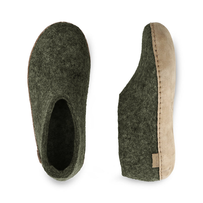 Shoe with leather sole - Forest