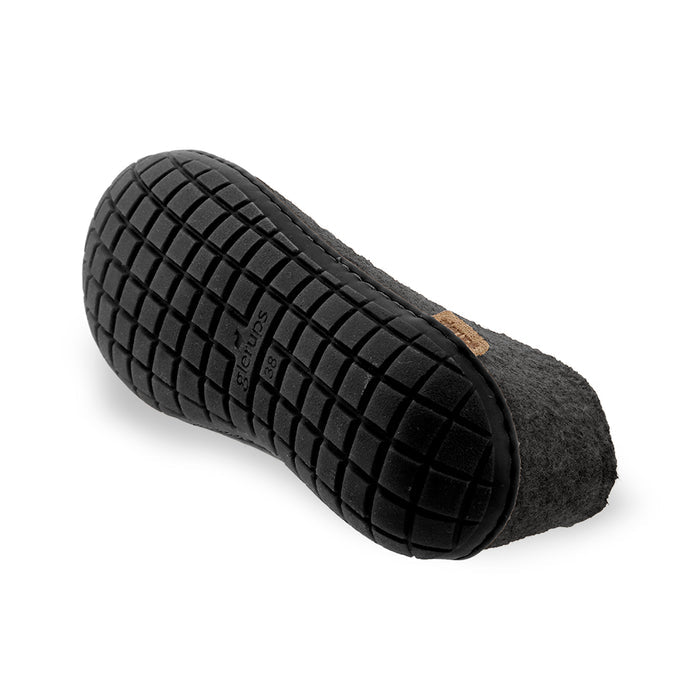 Shoe with natural rubber sole - black - Charcoal