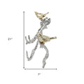 Silver and Gold Bird and Branch 3D Wall Decor | 7"x21"
