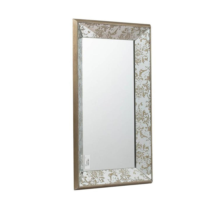 Silver Rectangle Accent Glass Wall Mirror | 16"x24"