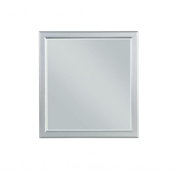 Simple Platinum Wooden Wall Mirror | 36"x38"
