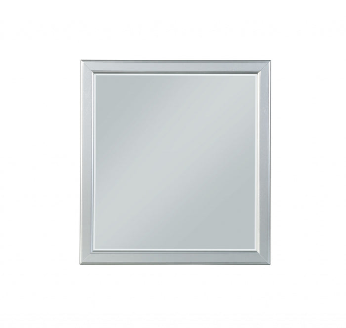 Simple Platinum Wooden Wall Mirror | 36"x38"