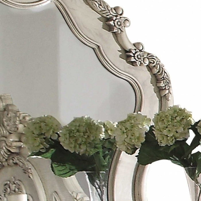 Simple Platinum Wooden Wall Mirror | 36"x38"